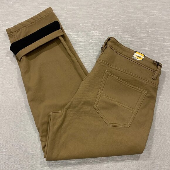 CAT Caterpillar Work Pants Mens 36 x 30 Brown Canvas Fleece Lined Insulated - Picture 1 of 12
